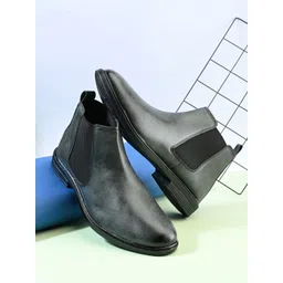 Killer Men Platform Heel Round-Toe Chelsea Boots