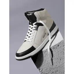 FCUK Men Mid-Top Perforated Detail Sneakers