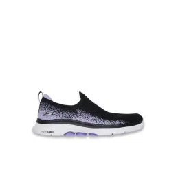 Skechers Women's GO WALK 7 Black & Lavender Walking Shoes
