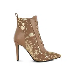 London Rag Women's Brown Stiletto Booties