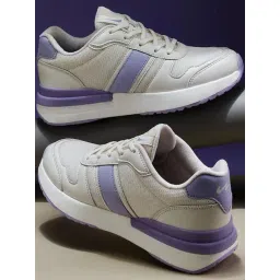 Campus Women's NITRO FLY Off White & Purple Running Shoes