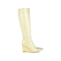 London Rag Women's Yellow Wedge Booties