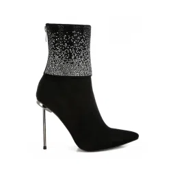 London Rag Women's Black Stiletto Booties