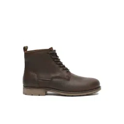 Teakwood Leathers Men's Coffee Brown Derby Boots