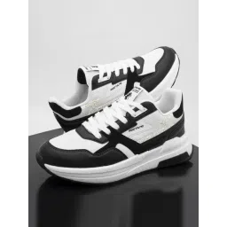 Red Tape Men's City Striders Black & White Sneakers