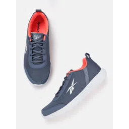Reebok Men Woven Design Energy Runner 3.0 Running Shoes with Brand Logo Detail