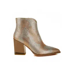 London Rag Women's Gold Casual Booties