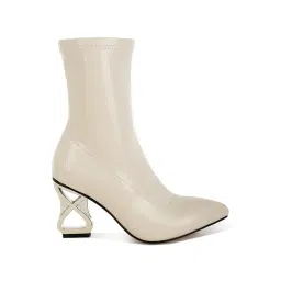 London Rag Women's Beige Casual Booties