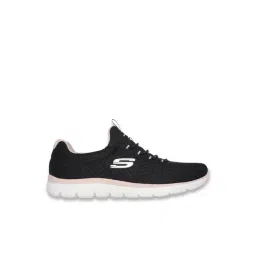 Skechers Women's BILLION - OVER THE TOP Black Walking Shoes