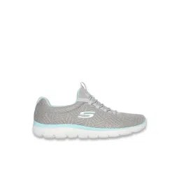 Skechers Women's BILLION - OVER THE TOP Grey Walking Shoes