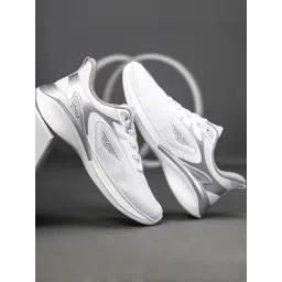 Red Tape Men's Flow+ White & Silver Running Shoes