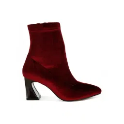 London Rag Women's Burgundy Casual Booties