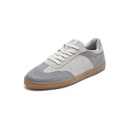 RARE RABBIT Men Rex Primary Grey Colourblocked Leather Sneakers