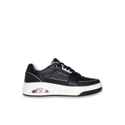 Skechers Women's UNO COURT - COURTED STYLE Black Sneakers