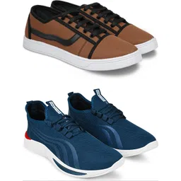 Free Kicks Men Multicoloured Mesh Marking Running Sports Shoes