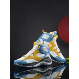 OFF LIMITS Men's RIDER Off White, Yellow & Blue Basketball Shoes