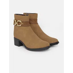 The Roadster Lifestyle Co. Women Regular Boots With Metallic Detail