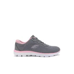 Skechers Women's Summits Charcoal & Pink Casual Sneakers
