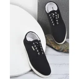 Woodland Men's Black Casual Sneakers