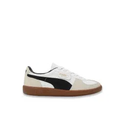 Puma Men's Palermo White & Vapor Gum Casual Sneakers