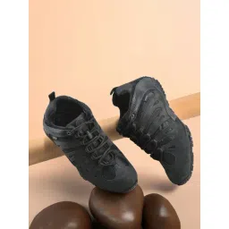 Woodland Men's Black Casual Sneakers