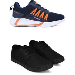 Free Kicks Men Black Mesh Marking Running Sports Shoes