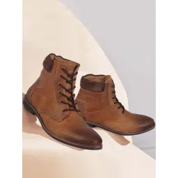 Fausto Men's Tan Derby Boots