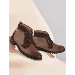 Fausto Men's Brown Derby Boots