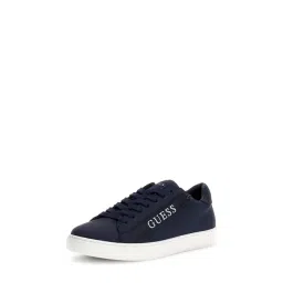 Guess Men Navy Blue Solid Lace-up Sneakers