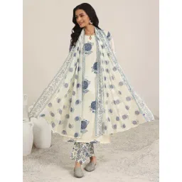 Libas White Printed Kurta Sets