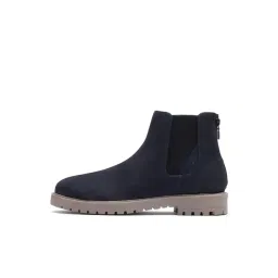 Rare Rabbit Men's Navy Chelsea Boots