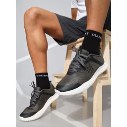 cultsportone Men Grey Mesh Running Shoes