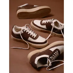 Jack & Jones Men Colourblocked Leather Sneakers