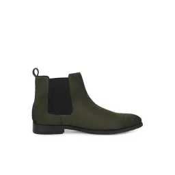 Shences Men's Olive Chelsea Boots