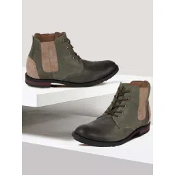 Fausto Men's Olive Chelsea Boots