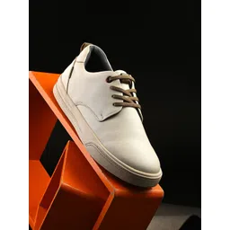 Egoss Men Leather Lace-Ups Sneakers
