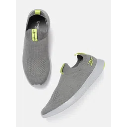 Reebok Men Grey Woven Design Druhan 2.0 Walking Slip-ons