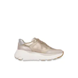 Geox Women's D Diamanta Golden Synthetic Running Shoes