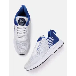 Woodland Men Woven Design Running Shoes with Colourblocked Detail