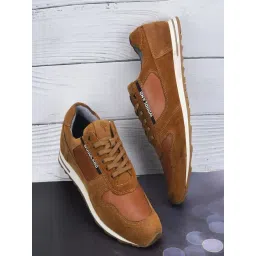 Woodland Men's Tan Casual Sneakers