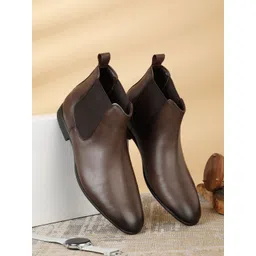 Teakwood Leathers Men Leather Chelsea Boots