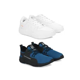 BIRDE Men Pack Of 2 Colourblocked Leather Sneakers