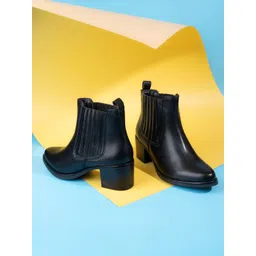 Hydes N Hues Women Casual Block-Heeled Chelsea Boots