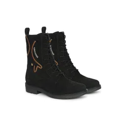 Viviblu Women Printed Suede Regular Boots