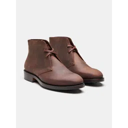 KOZASKO Men Goodyear Welted Oiled Leather Chukka Boots