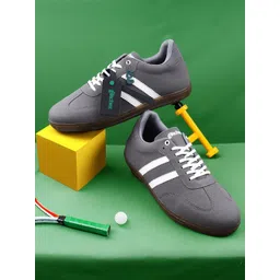 glitchez Men Striped Comfort Insole Sneakers