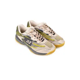 YONEX Unisex Textured Round Toe Lace Ups Badminton Non-Marking Sports Shoes
