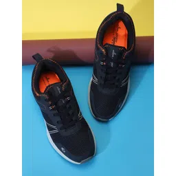 Allen Cooper Men Navy Blue Mesh Running Non-Marking Shoes