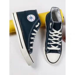 MOZAFIA Women Canvas Lace-up Casual High Top Sneakers