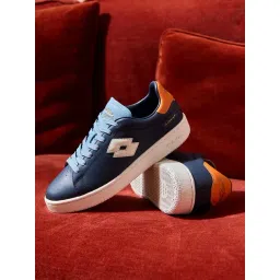 Lotto Men's Leggenda Autograph OG Indigo & White Sneakers